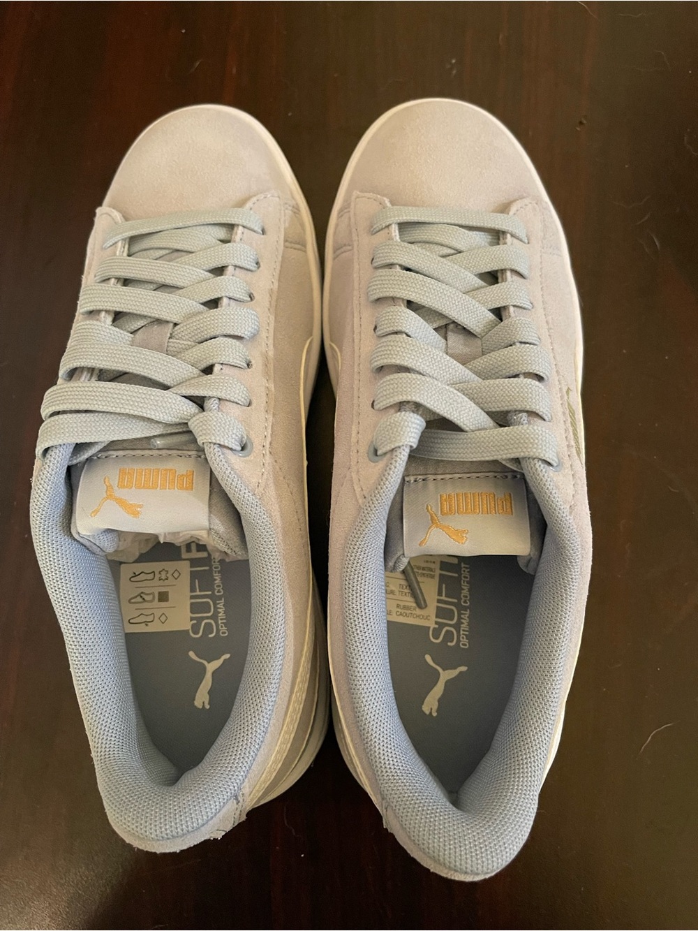 Puma Light Gray & White Soft-Foam Casual Sneakers - Picture 5 of 7